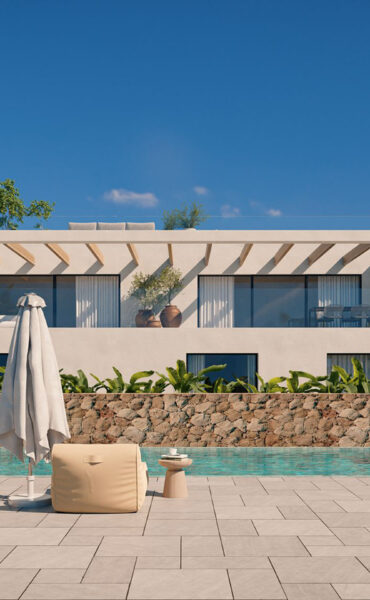 New project of 4 villas located in Talamanca, Ibiza